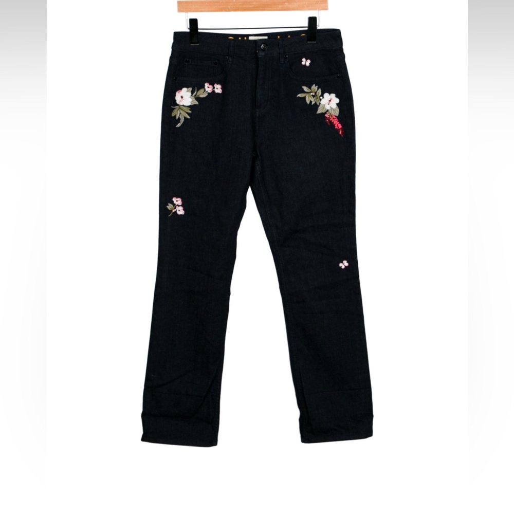 Kate Spade Embroidered Flower Straight Jean Size 30